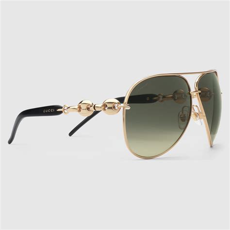 gucci matte gold aviator sunglasses|gucci aviator sunglasses for women.